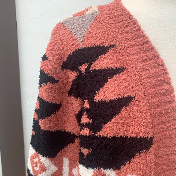 Last S SO SOFT! New Cozy Aztec Southwest Bohemian Knitted Sweater Cardigan - Picture 15 of 17